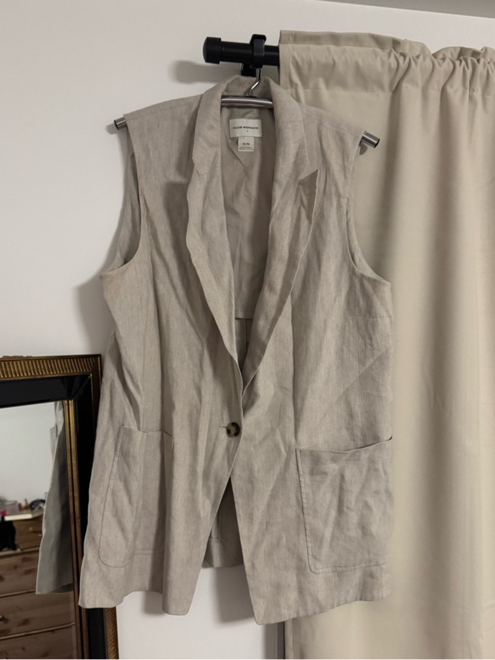 Club Monaco Blazer Vest Linen Blend